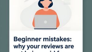 Иллюстрация о типичных ошибках новичков при написании платных отзывов для заработка в интернете